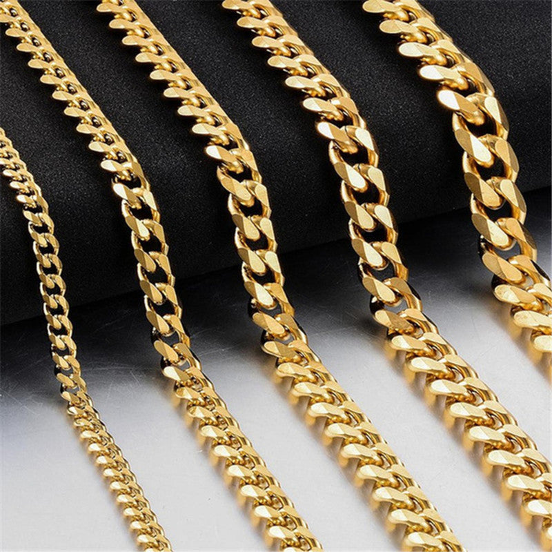 Six-Sided Gold Cuban Chain