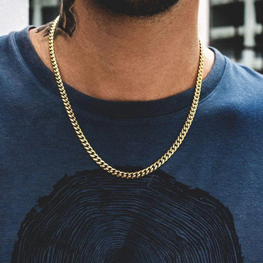 Six-Sided Gold Cuban Chain